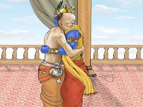 Meeting of Krishna and Sudama